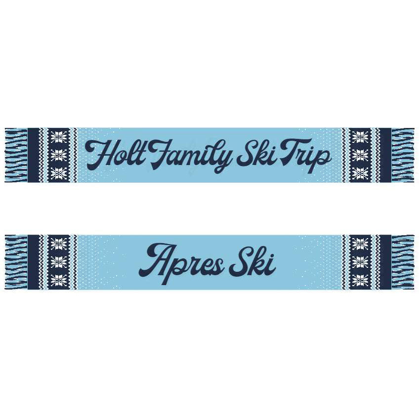 Ski Trip Custom Knit Scarf - Etsy