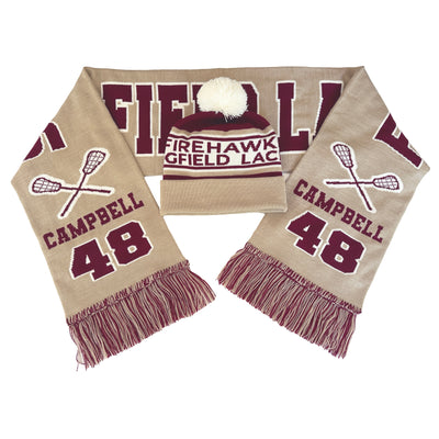 Lacrosse Scarf and Beanie Set